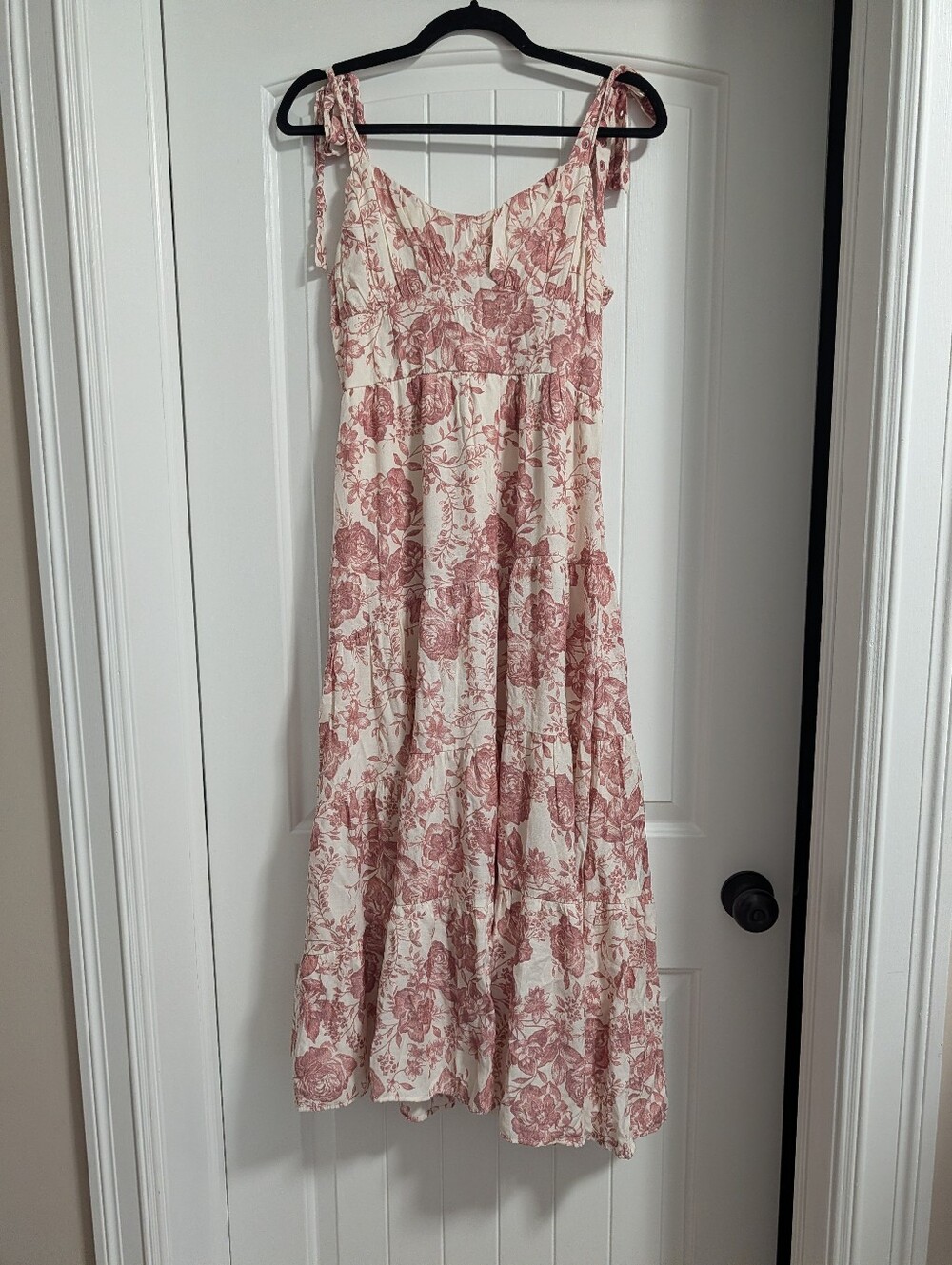 Trixxi Cream Dress with Dusty Rose Floral Print